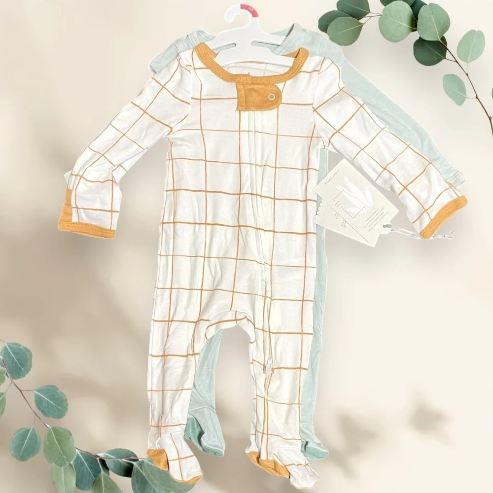 Cloud Island Footed Onesies 2-pack Unisex